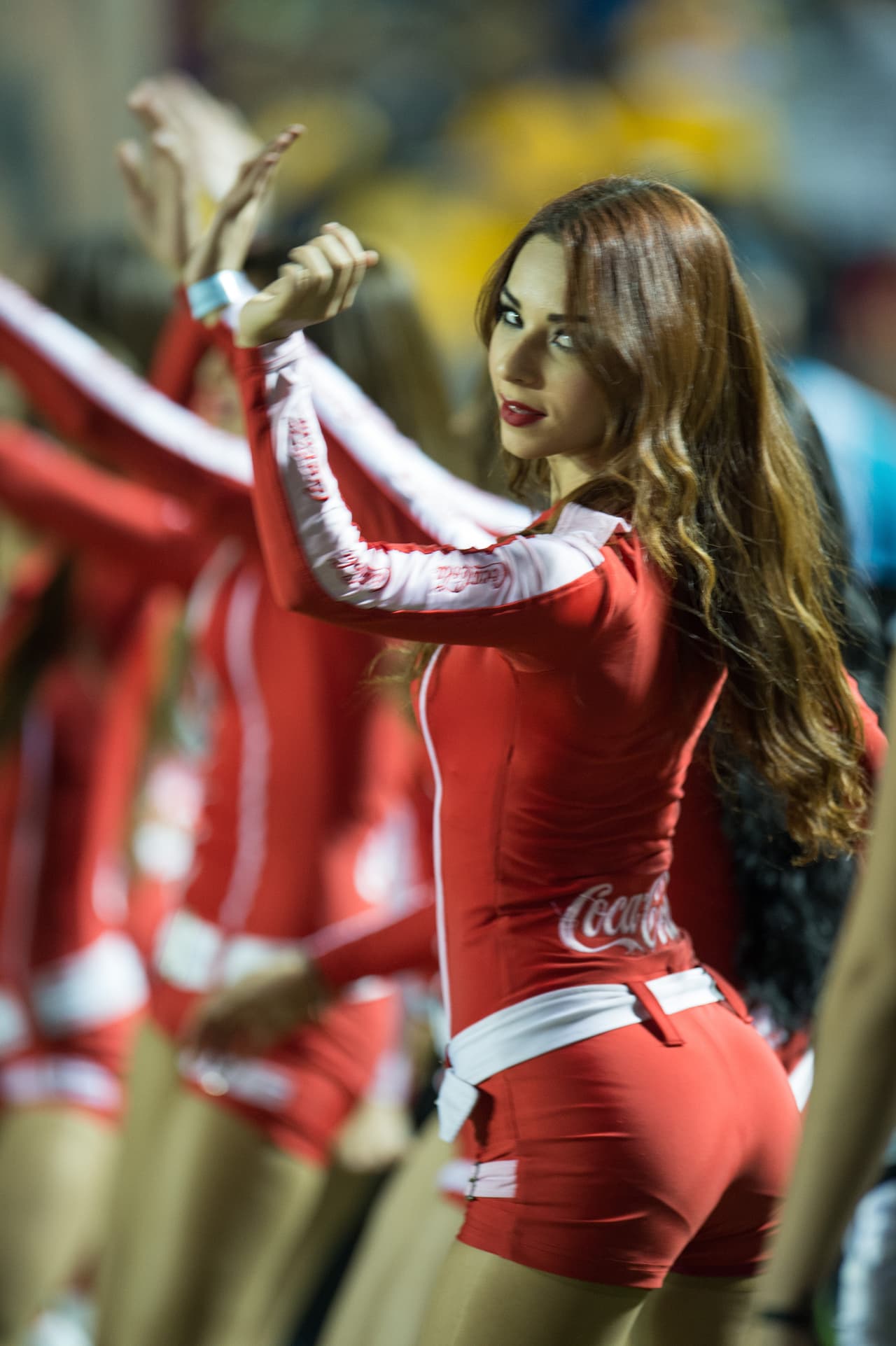 La bellas porristas en la ida de cuartos