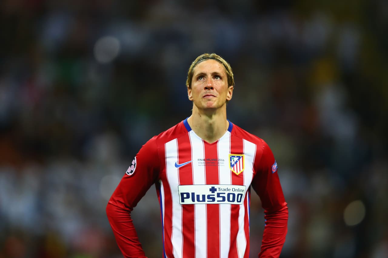 Fernando Torres en Atlético de Madrid. El español ya anunció su salida del club colchonero y aún se desconocer que hará este delantero de 34 años, uno de los agentes libres de lujo del fútbol mundial.
