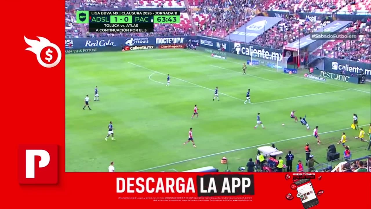 ¡GOL!  anota para Atlético San Luis. Sébastien Salles-Lamonge