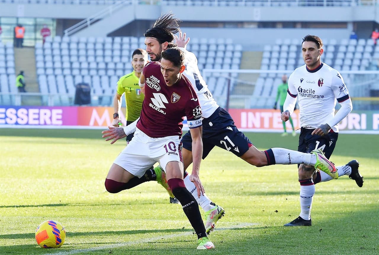 Torino se impone a Bologna 2 a 1 con goles del paraguayo Antonio Sanabria y autogol de Adama Soumaoro en la fecha 17 de la Serie A.