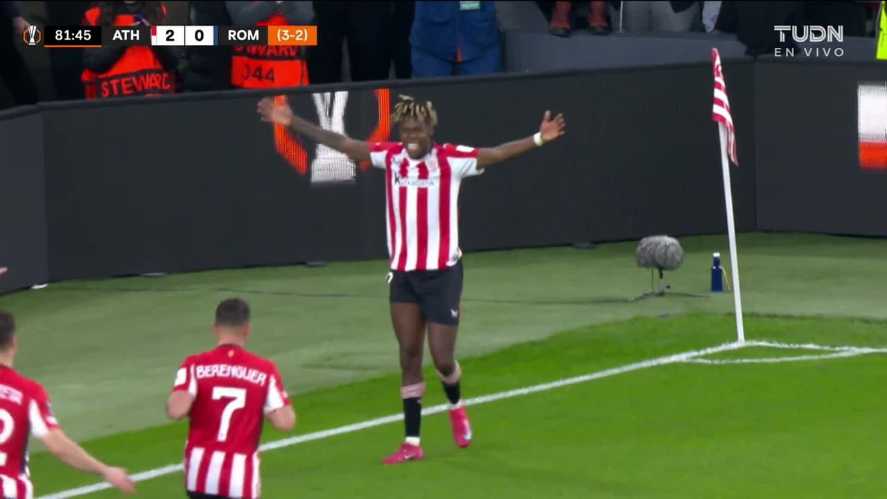 ¡Gol del Athletic! Nico Williams destroza a la defensa de la Roma
