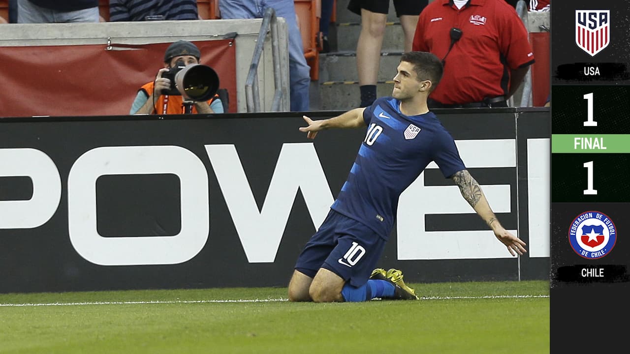 Estados Unidos perdió a Pulisic por lesión en tibio empate con Chile