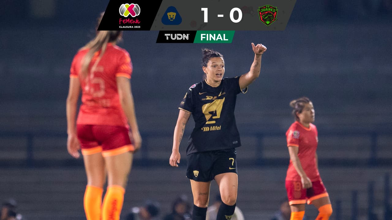 Pumas Femenil gana con un autogol de FC Juárez Femenil y aspira a la Liguilla