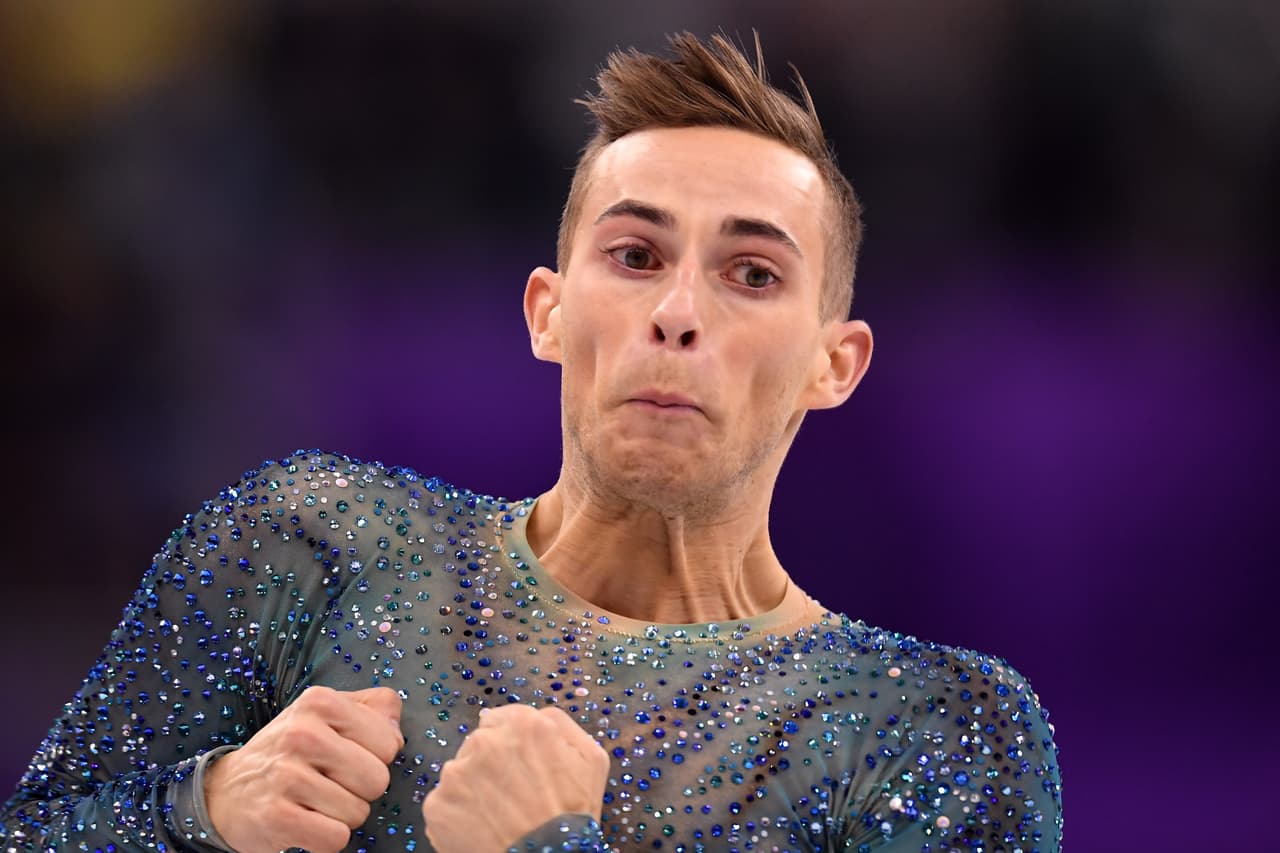 Adam Rippon del equipo de los Estados Unidos.