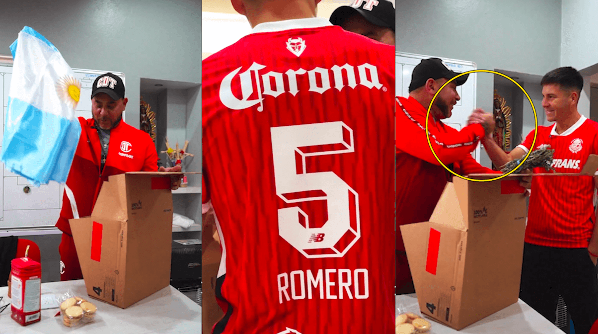 Mohamed debuta como 'actor' en divertida recepción a refuerzo del Toluca