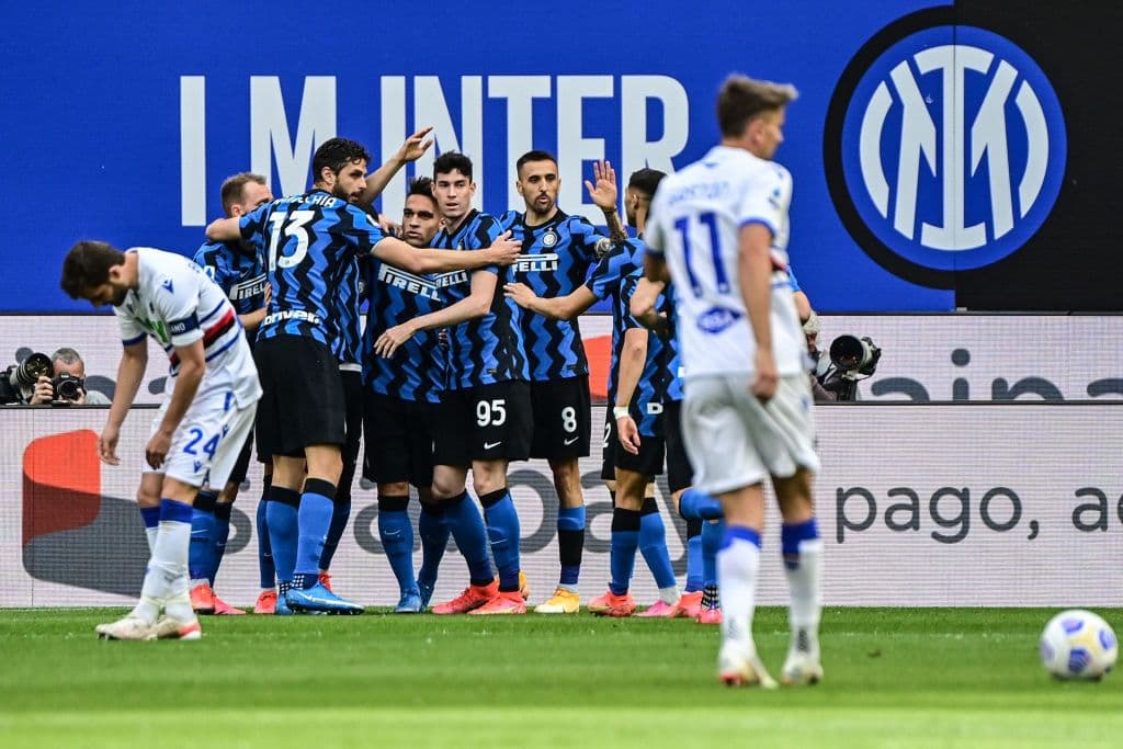 Roberto Gagliardini, Alexis Sánchez, Andrea Pinamonti y Lautaro Martínez son los encargados de anotar en la goleada 5-1 sobre la Sampdoria.