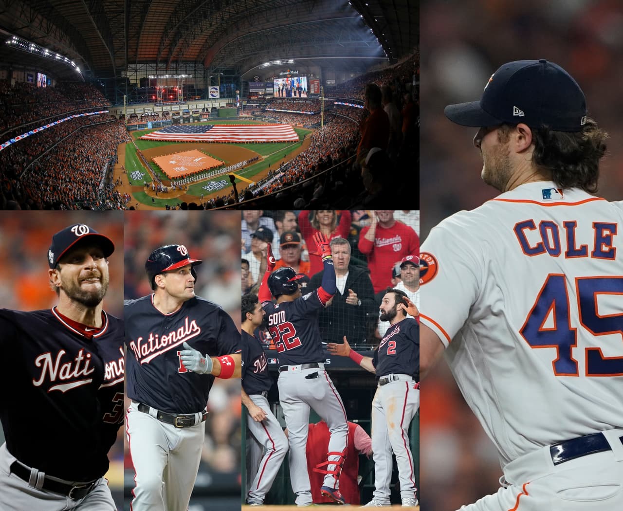 Los Houston Astros caen en el primer juego de la Serie Mundial 5-4 en el Minute Maid Park.