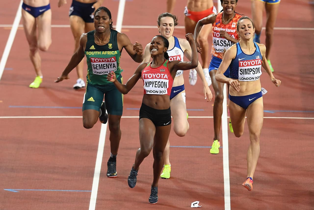 Faith Kipyegon se corona en los 1500 metros femenil; Caster Semenya consigue el bronce