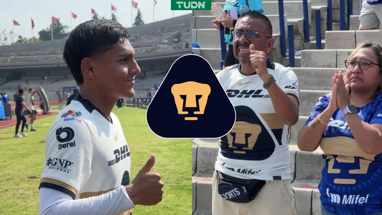 ¡Emotivo! Papás de canterano de Pumas lloran tras ver debutar a su hijo