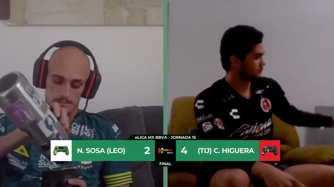 Carlos Higuera de los Xolos derrota al León de 'Nikiller' de forma contundente en la eLiga MX.