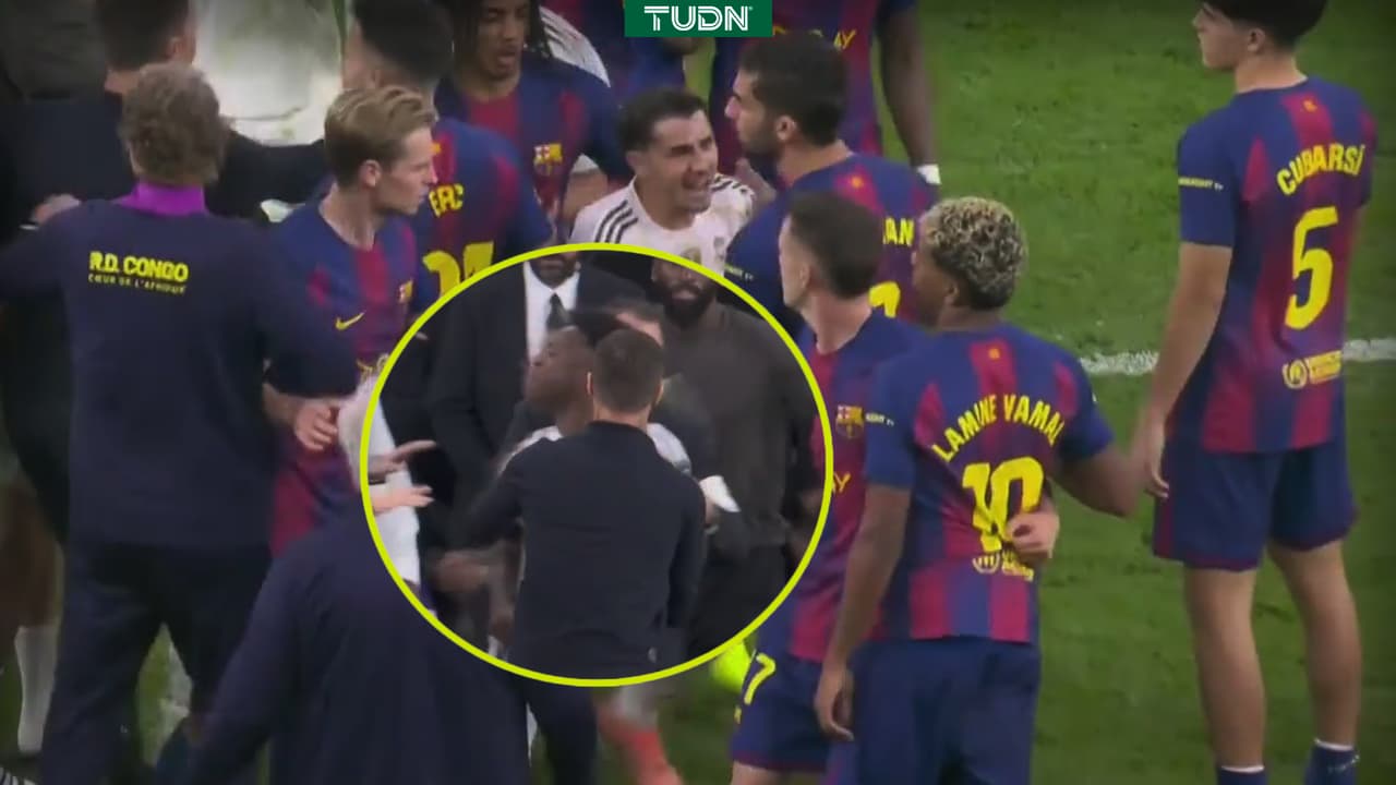 La bronca del Real Madrid vs. Barcelona: Pelea Vini vs. Lamine