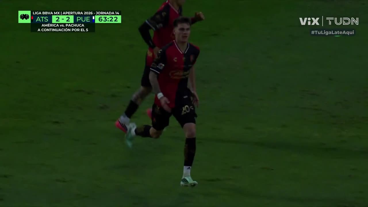 ¡Gol del Atlas! Kevin Zenón apaga la euforia poblana y empata el partido