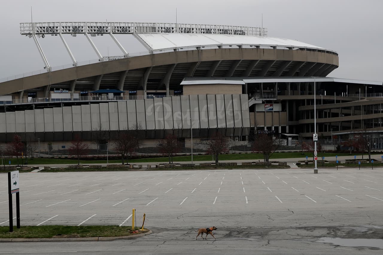 Kauffman Stadium, hogar de los Kansas City Royals.