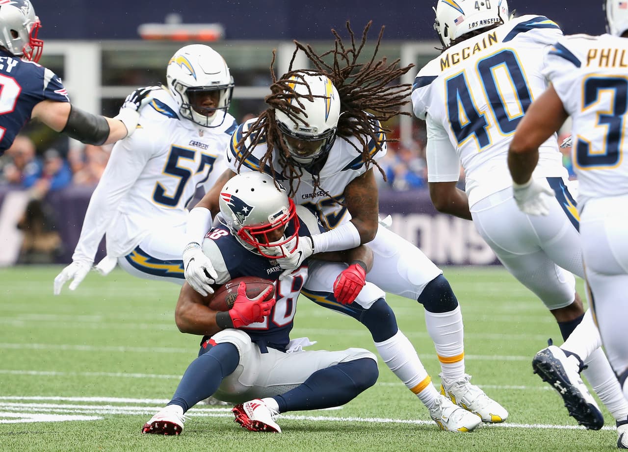 James White fue el receptor con más yardas para los Patriots tras sumar 85 en 5 recepciones.