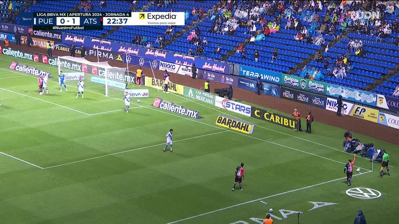 ¡GOL!  anota para Atlas. Eduardo Aguirre