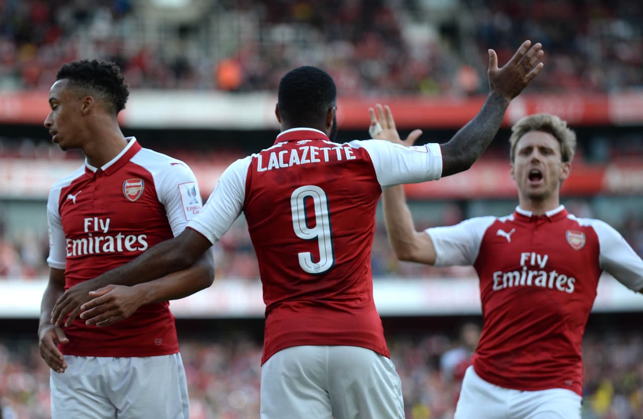 Su primer gol ante el público del Emirates Stadium, tras su llegada en este mercado desde el Lyon.