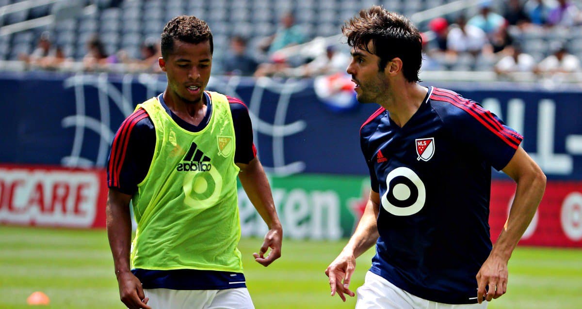 Giovani dos Santos y Kaká entrenando de cara al Partido de las Estrellas de la MLS.
