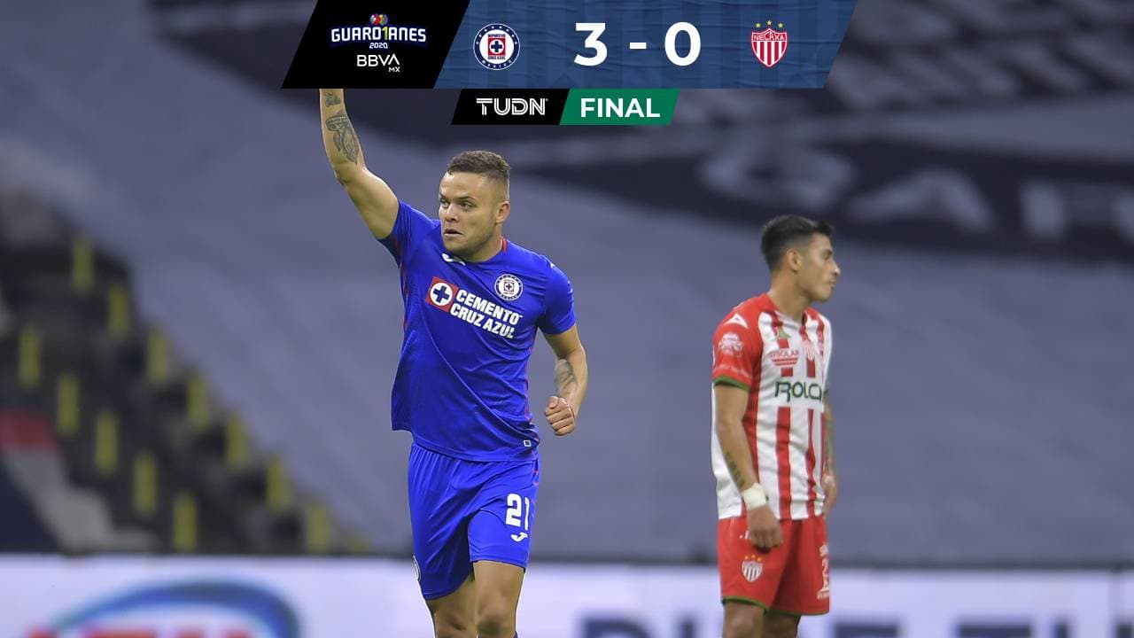 Cruz Azul no tiene empacho en golear al Necaxa en el Azteca