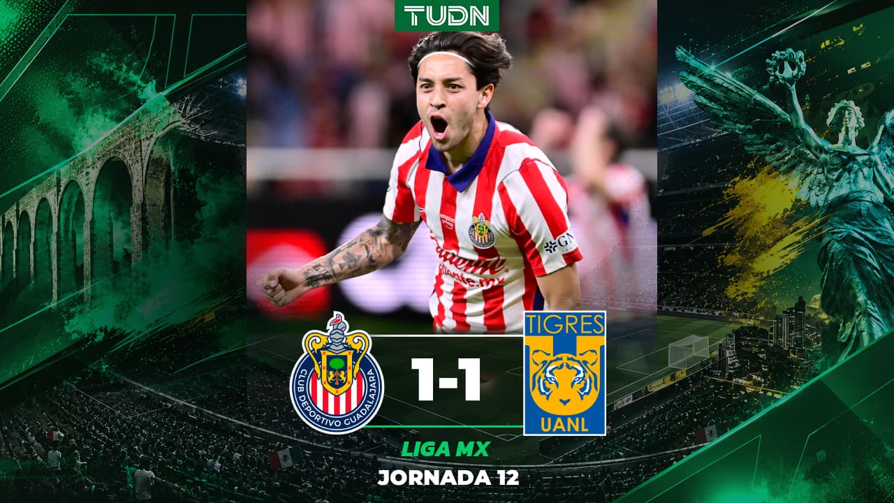 Jordan Carrillo rescata empate para Chivas ante Tigres en la Jornada 12