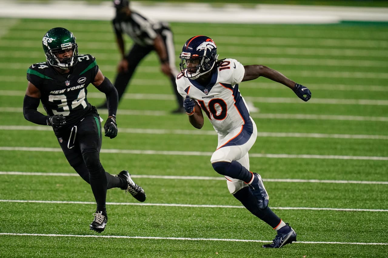 Denver sufre, pero logra imponerse 37-28 en su visita a los New York Jets, Melvin Gordon supero la 100 yardas por tierra y anotó dos touchdowns.