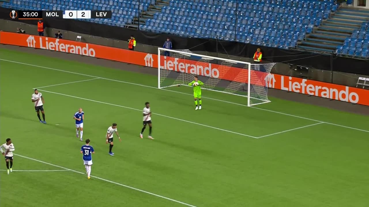 ¡TIRO ATAJADO! disparo por Mathias Løvik.