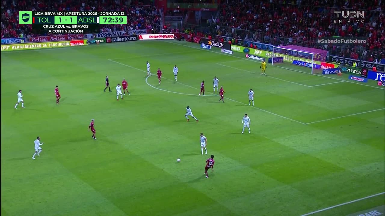 ¡GOL!  anota para Atlético San Luis. Rafa Llorente