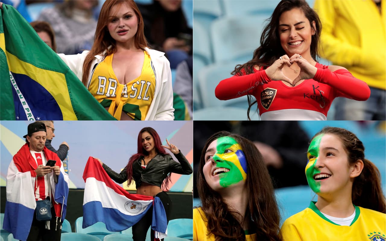 Previo al encuentro entre las selecciones de Brasil y Paraguay, por los Cuartos de Final de la Copa América 2019, las aficiones de ambas representaciones hicieron una gran entrada en Arena do Gremio en Porto Alegre para apoyar tanto a la Canarinha como a la Albirroja. Excelente ambiente que le pusieron las fanaticadas de ambos países.