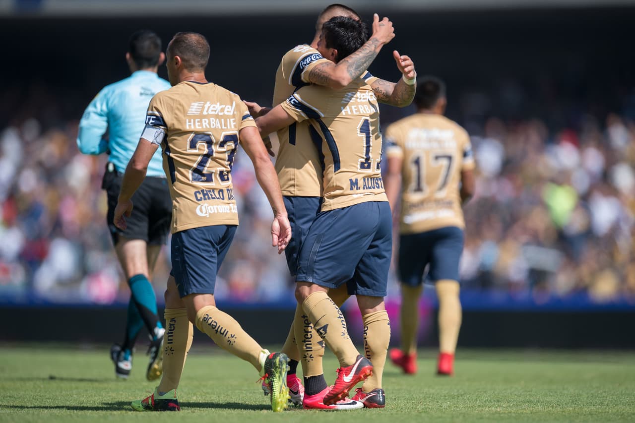 Pumas se impuso 3-1 contra Atlas en el estadio Universitario por la segunda fecha del Clausura 2018 en la Liga MX y se pone en el primer lugar, donde comparte puntos con León.