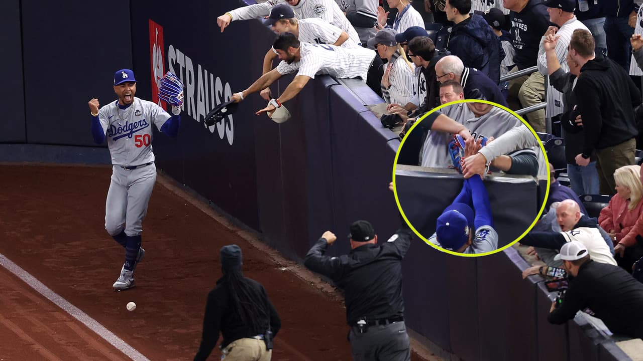 ¡Insólito! Fans de Yankees intentan quitar out y arrebatan pelota a los Dodgers