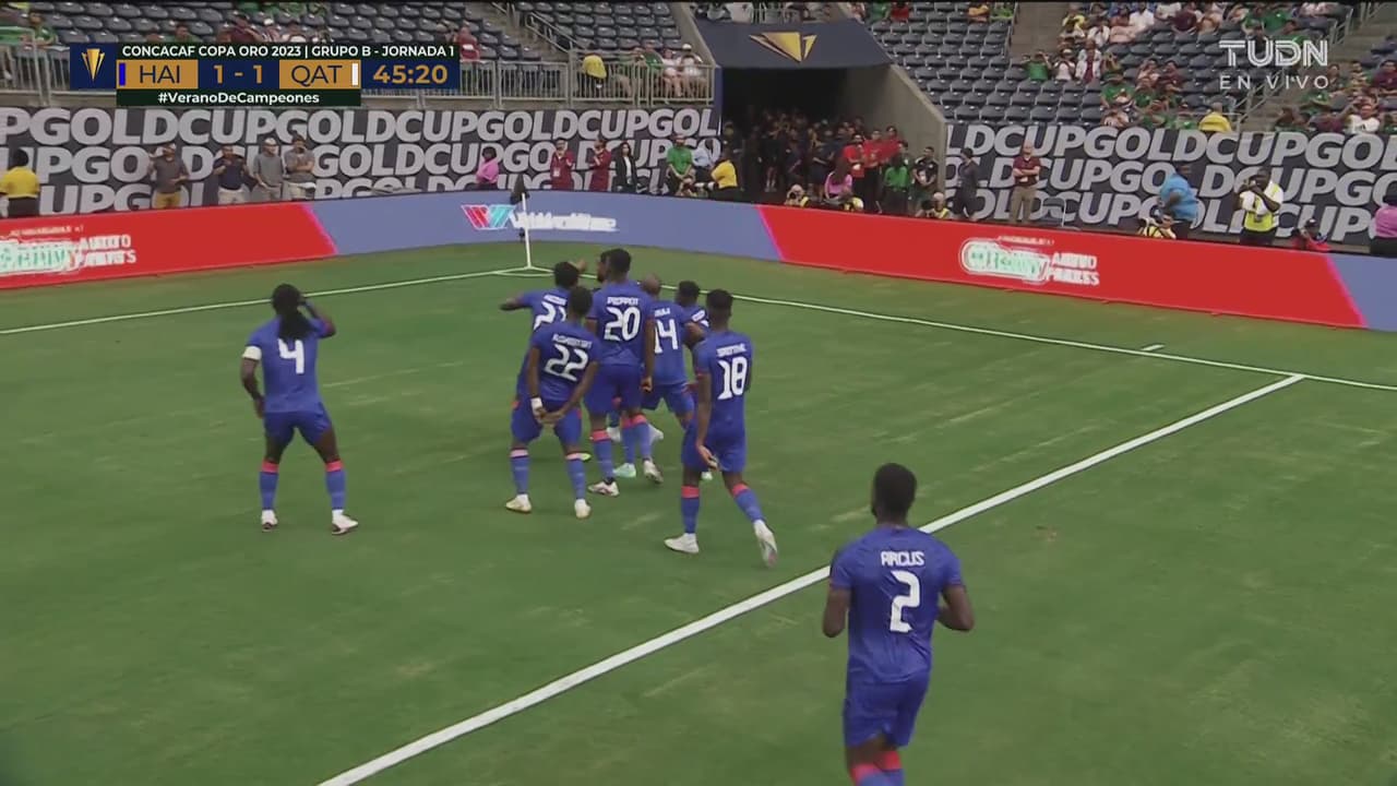 ¡Haití ya lo empató! Nazon engaña al portero y define el 1-1 ante Catar