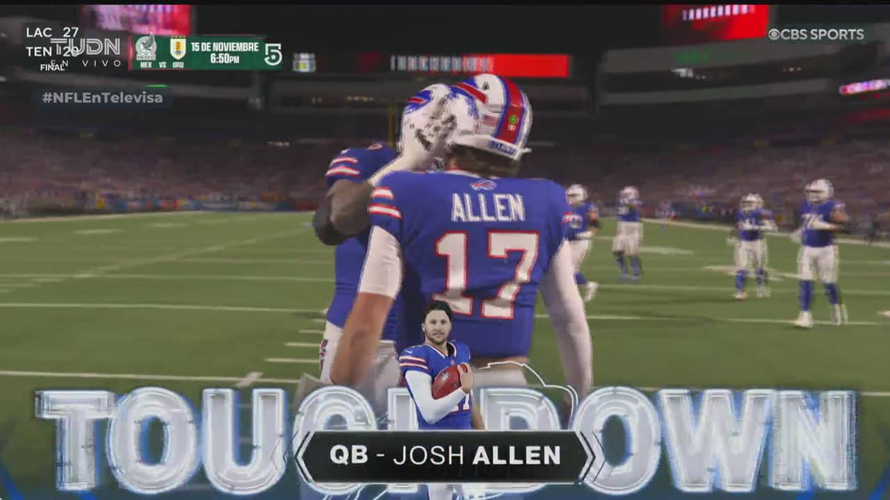 ¡Uno más de Allen! Jugada personal del QB de Bills para touchdown