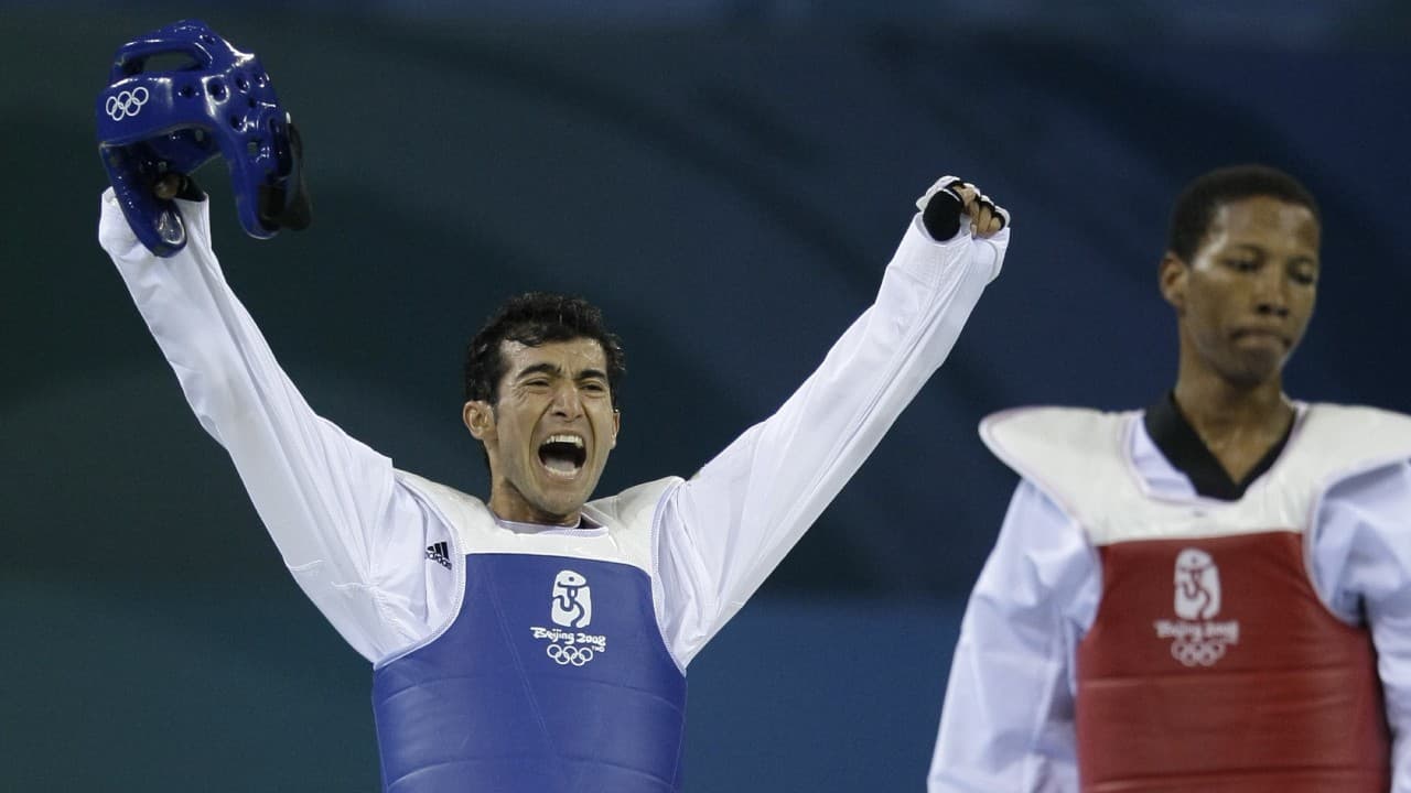 Guillermo Pérez, al conquistar la medalla de oro en Beijing 2008.