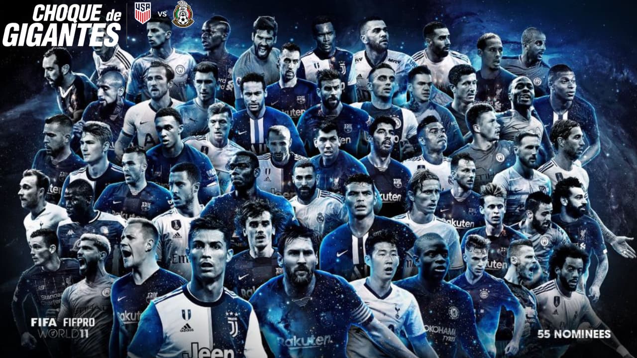 ¡Se anuncian los 55 nominados al XI ideal de la FIFA!