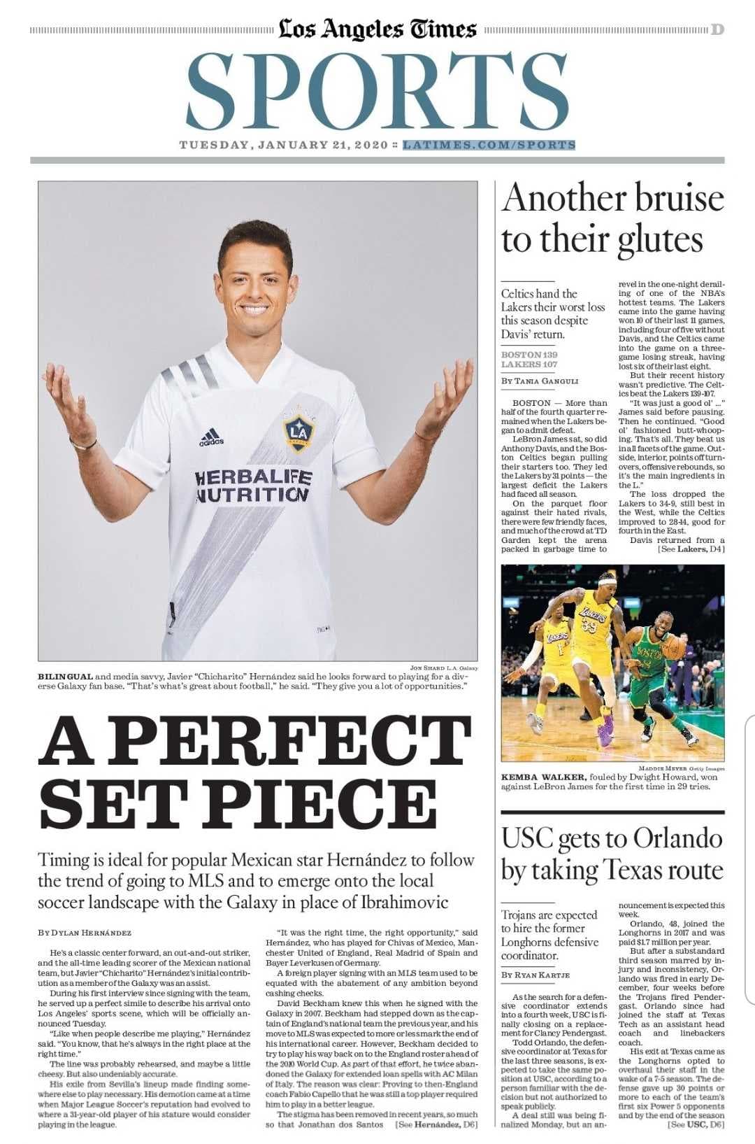 'Chicharito' será anunciado hoy como jugador de L.A. Galaxy