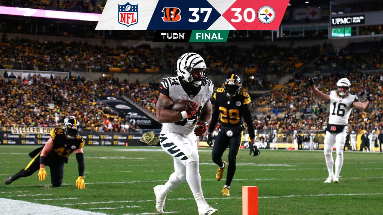En juego reñido, Bengals derrotan a Steelers en la recta final