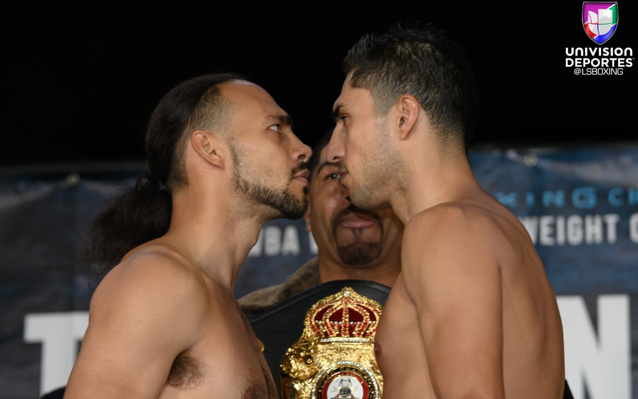 <b>Keith Thurman</b> pesó146.6 libras, mientras
<b> Josesito López</b> marcó 146.5.