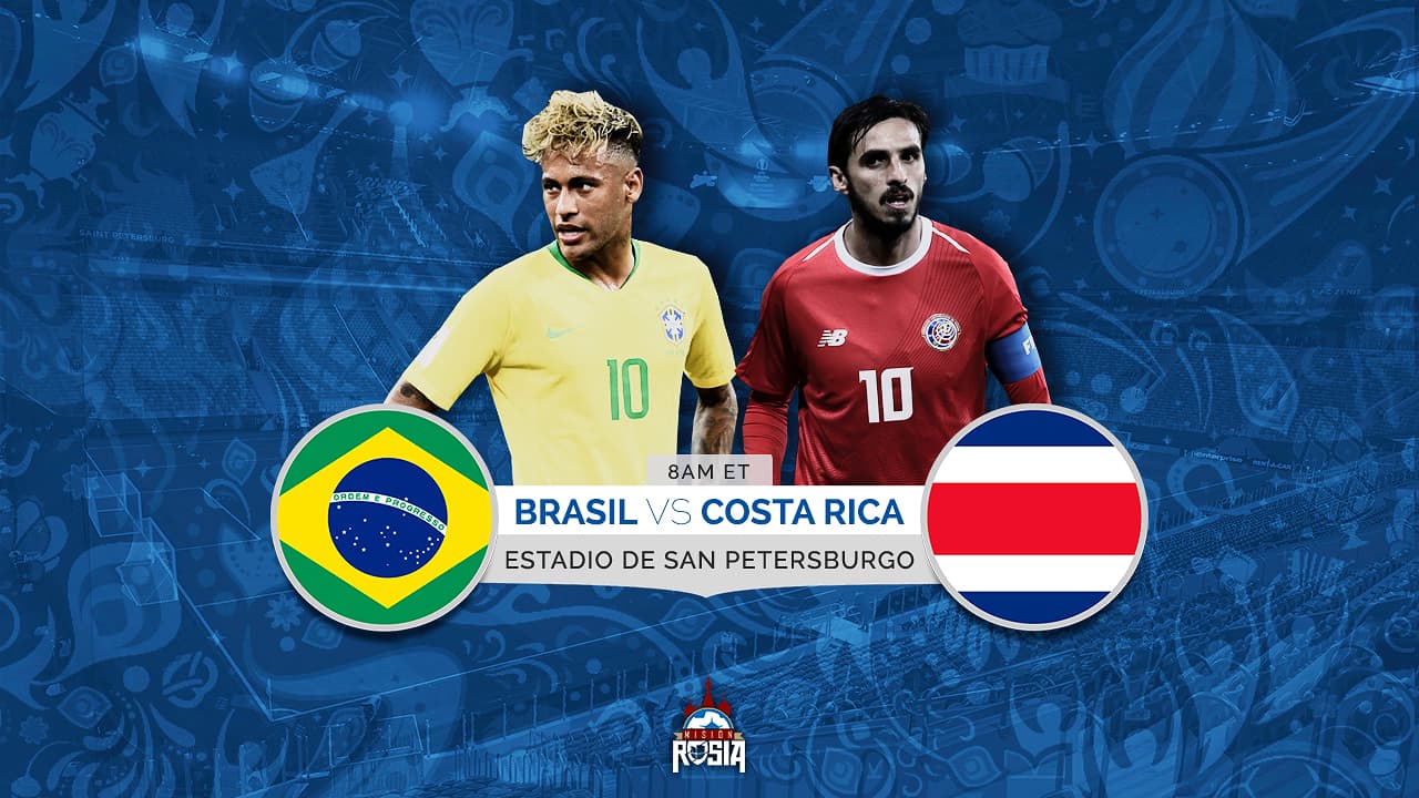 Costa Rica busca sobrevivir ante un Brasil que necesita convencer