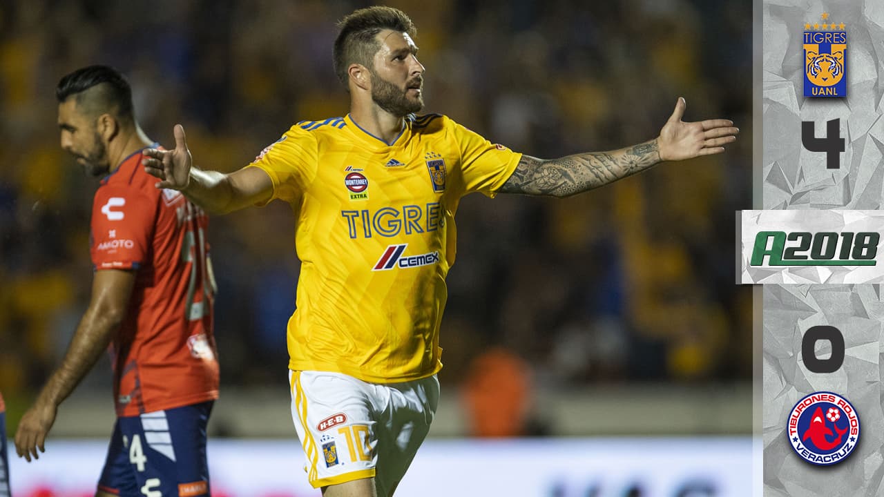 Tigres vuelve a ganar: golea al Veracuz con show de Gignac y espectacular golazo de tijera