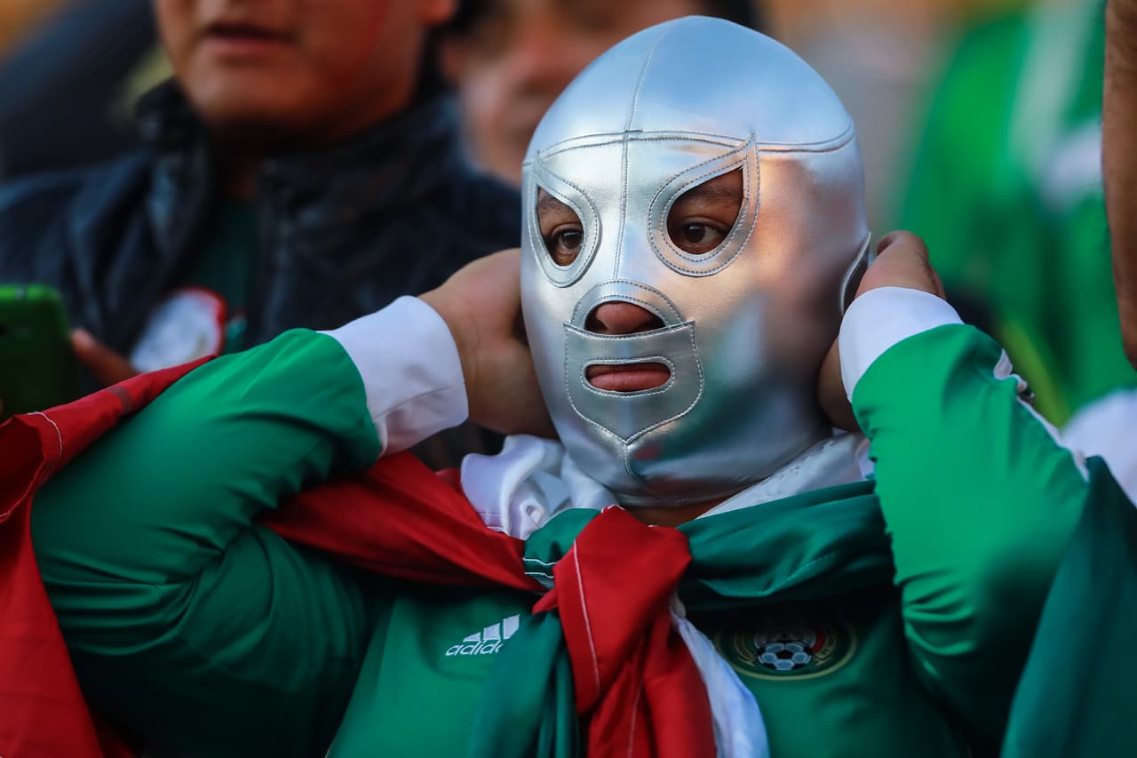 Las máscaras son un atuendo típico en los fanáticos mexicanos en los Mundiales de fútbol, pero en Rusia 2018 fueron prohibidas. Acá algunas de las que han pasado en medio del apoyo de los hinchas.