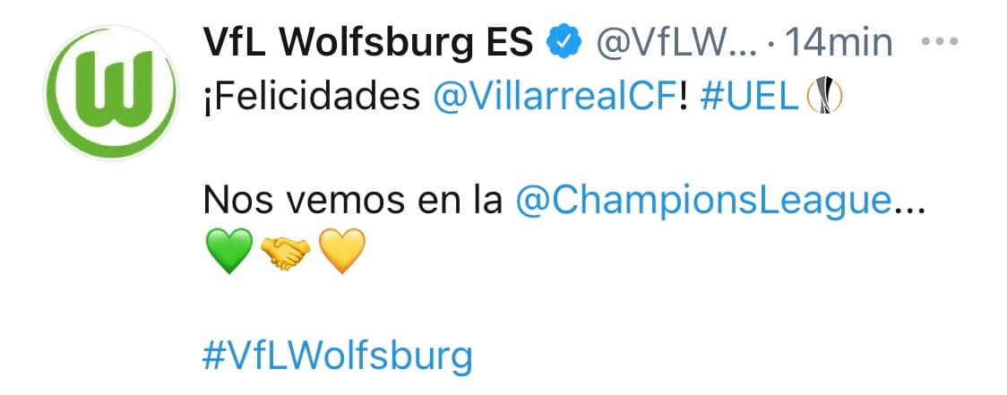 El mundo reacciona para felicitar al Villarreal luego de haber conseguido el primer titulo de Europa League de su historia.