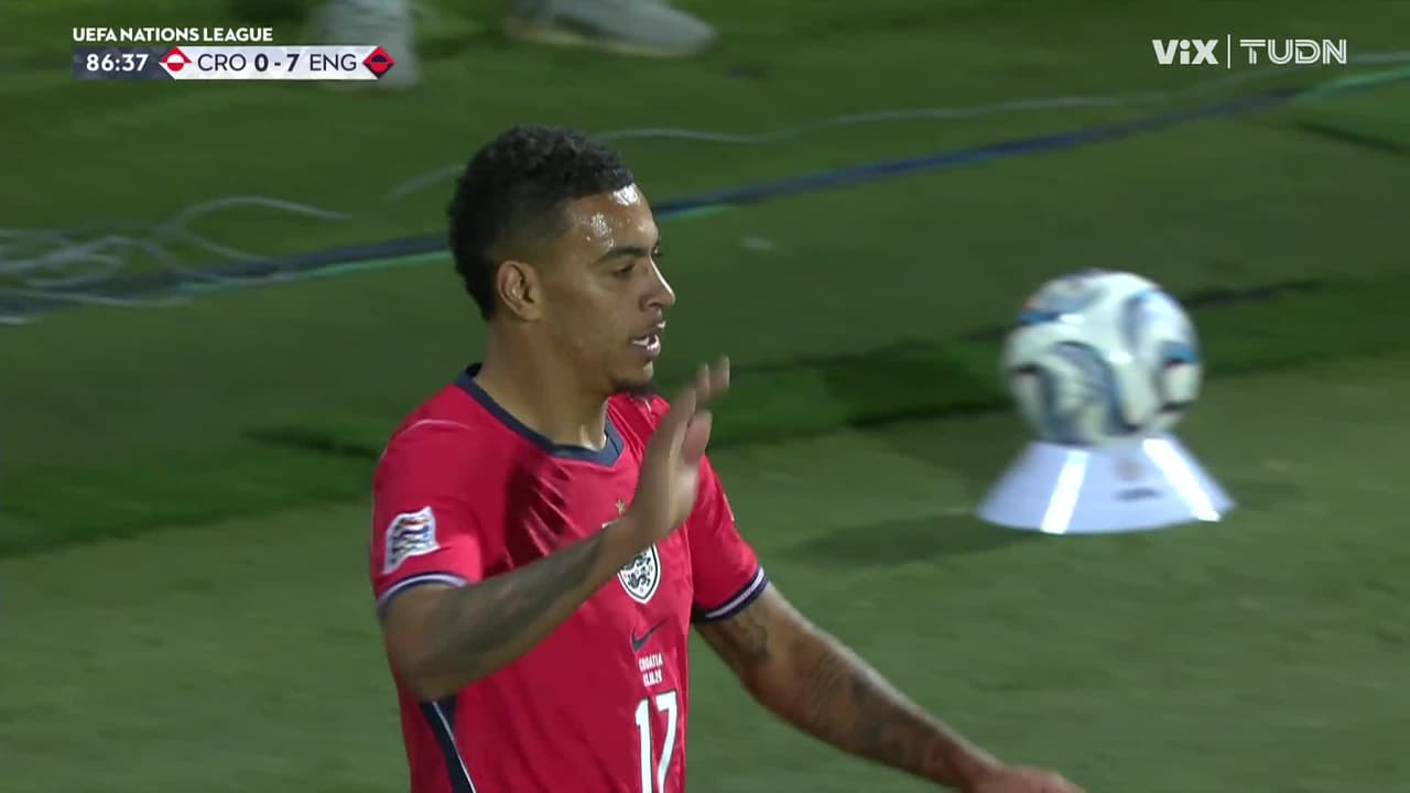 ¡Inglaterra no tiene piedad! Rogers marca el séptimo y la goleada es brutal ante Croacia