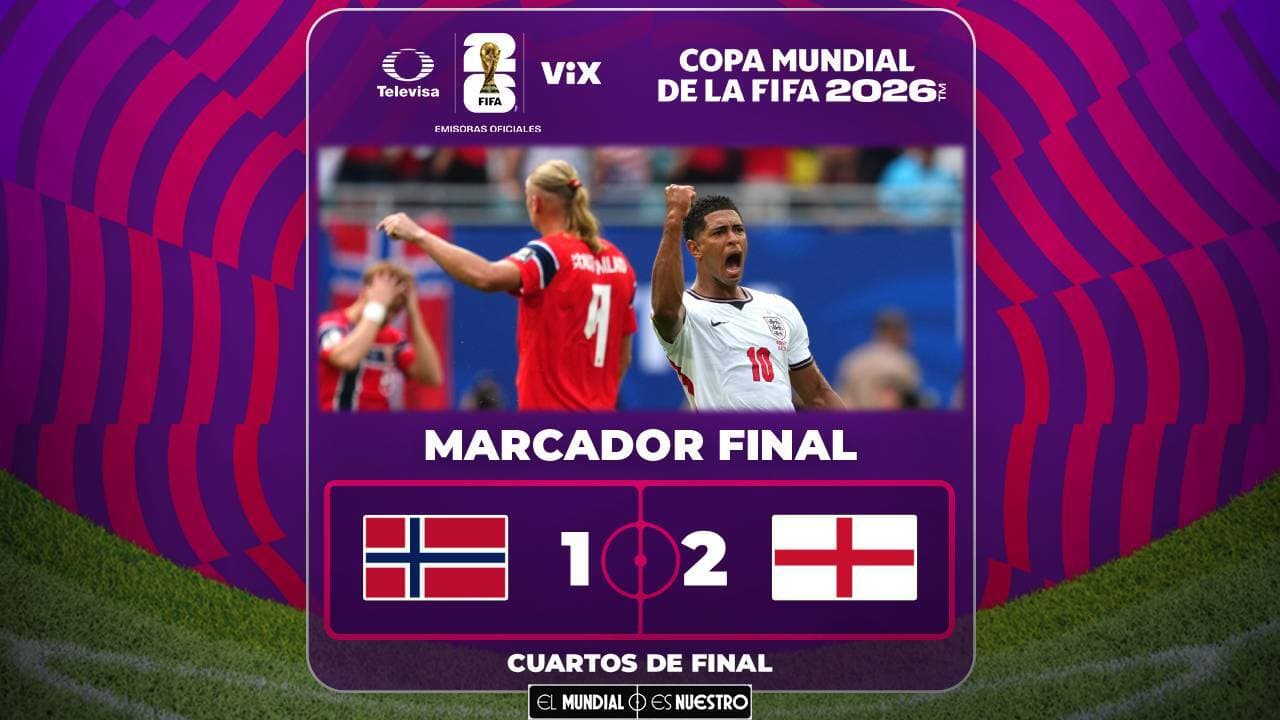 Resumen | Inglaterra remonta ante Noruega y avanza a las semifinales del Mundial 2026