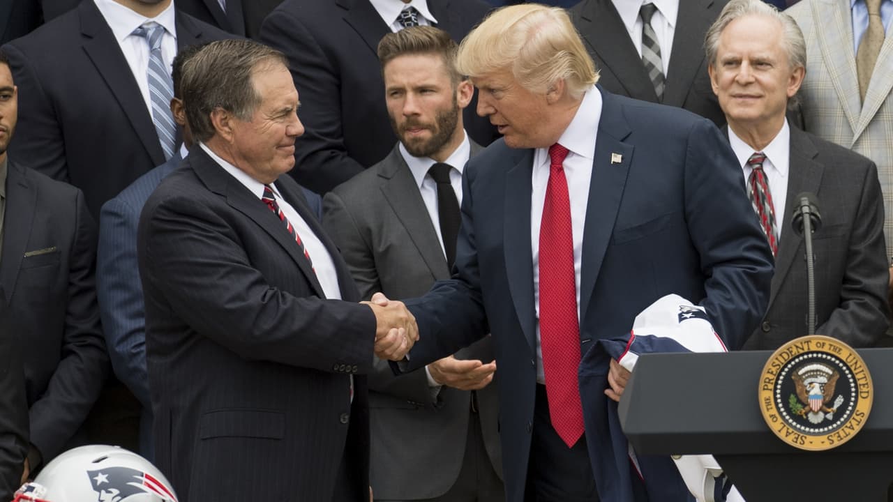 Belichick rechaza recibir Medalla Presidencial de la Libertad de Trump