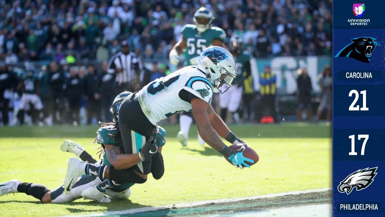 Con 21 puntos en el último cuarto los Panthers vinieron de atrás para vencer al campeón de la NFL en su casa y silenciar el Lincoln Financial Field.