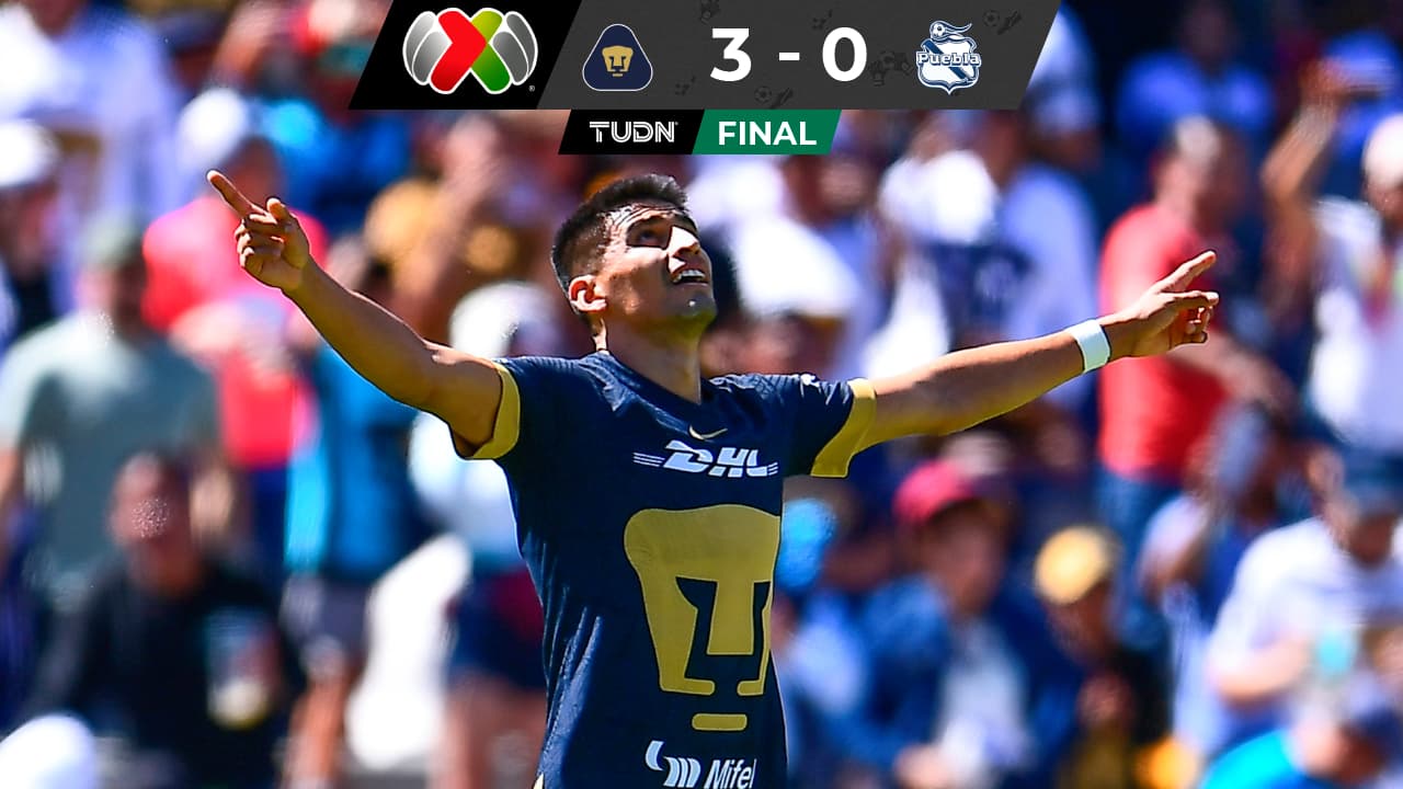 Ali Ávila debuta con doblete y guía triunfo 3-0 de Pumas contra Puebla