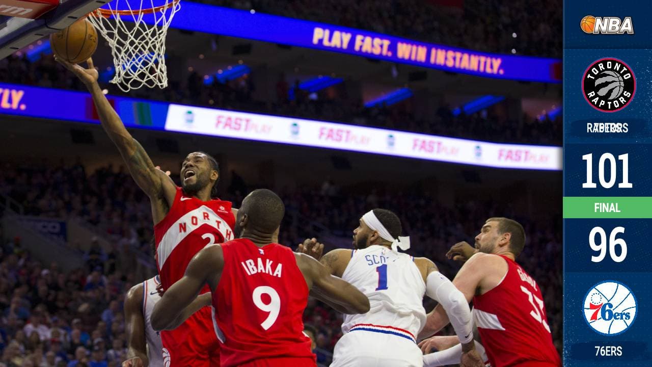 ¡Todo parejo! Leonard y los Raptors igualan la serie ante 76ers