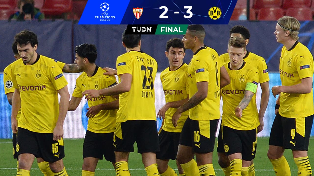 Dortmund sorprende al Sevilla con épica actuación de Haaland