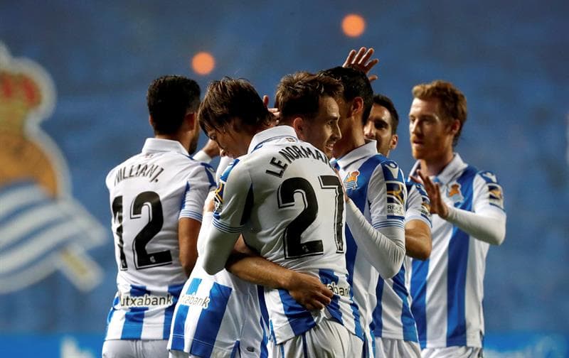 La ventaja 3-1 a favor de Real Sociedad en la serie fue casi que una sentencia con la que los locales cerraron el primer tiempo.