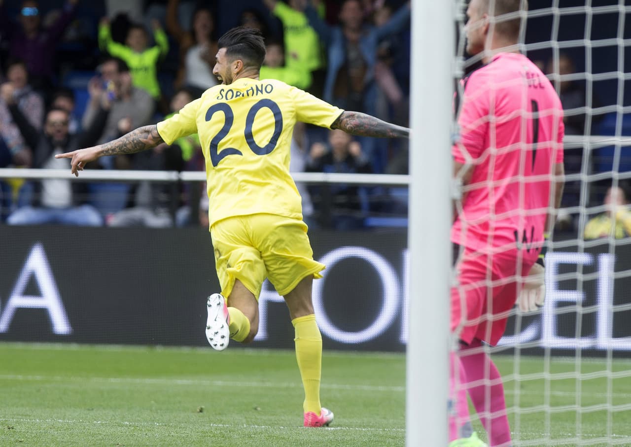La apertura del marcador la conisiguió el italiano Soriano para el Villarreal al minuto 18 tras asistencia de Mario Gaspar.