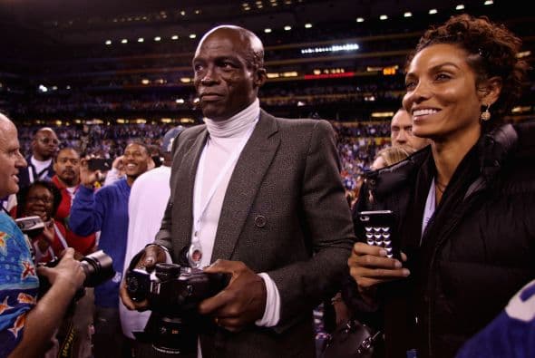 El cantante Seal aprovechó la oportunidad de fotografiar a los Giants en el momento del triunfo.